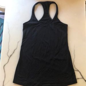 Black Cool Racer Lululemon tank, size 6